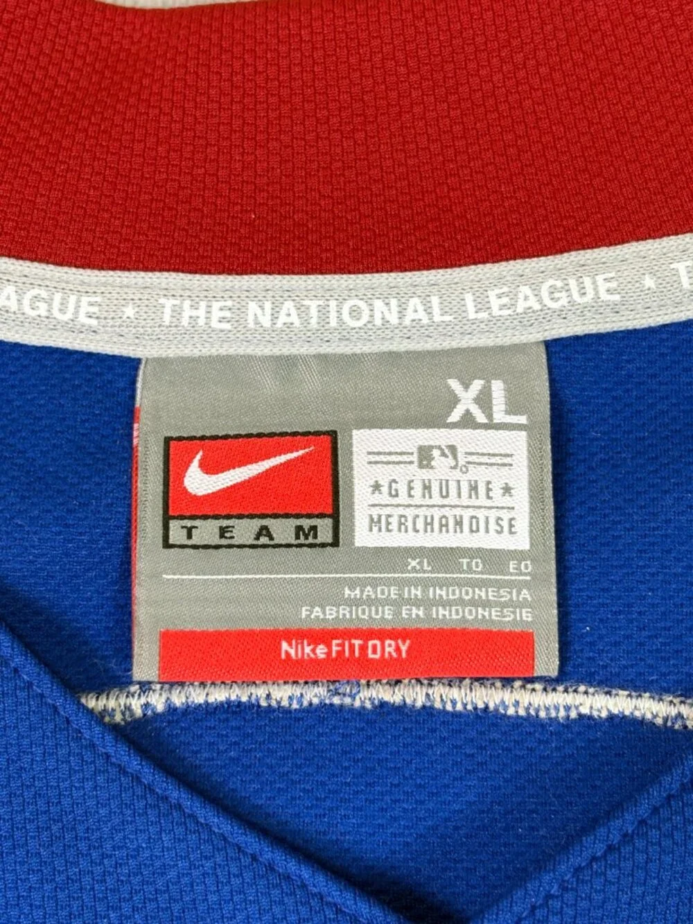 Vintage Nike Team Fit Dry XL Chicago Cubs Kosuke Fukudome Blue Stitched Jersey